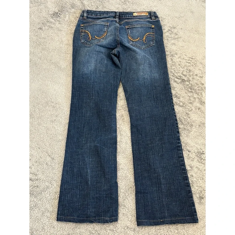 South Pole Jeans Womens 5 Juniors Blue Denim Low Rise Bootcut Y2K Hip Hop